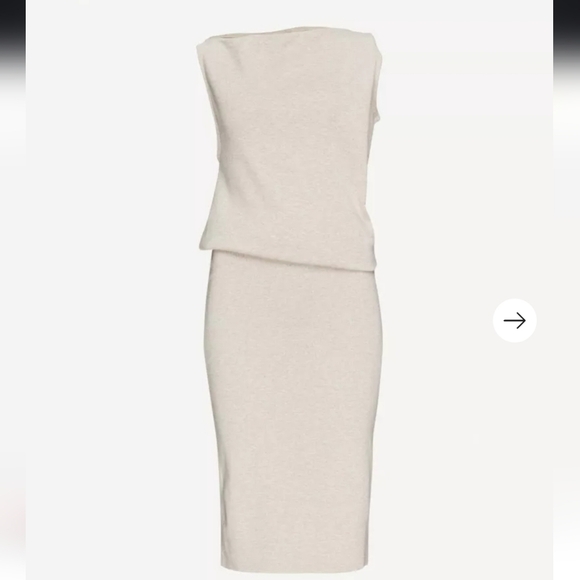 Reiss Claudine Draped stretch-jersey bodycon dress Size Small in Neutral - Picture 3 of 10